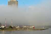  @ CBC7 - Vancouver Harbour Public Heliport on a foggy morning. - by M.L. Jacobs