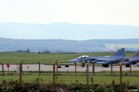  - Visiting aircraft, in this case Swedish AF Gripen, using the 15 R Sqn apron at RAF Lossiemouth EGQS during Exercise Joint Warrior 14-2 - by Clive Pattle