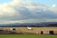  - View from the Railway Bridge viewing area, on the north side of the airport. - by Clive Pattle
