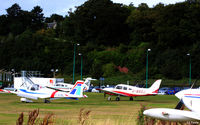  - The GA parking area, mostly used by Tayside Aviation aircraft. - by Clive Pattle