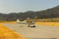  - N5248Z at Andy McBeth airport  in NW Calif. right on the Klamath river and only several miles from the coast plus a short distance to the small town. Very nice but fog can be a problem! Notice the flood levee on the right to protect the town. - by S B J