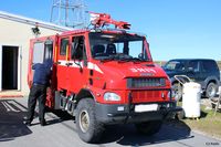  - A close-up of one of the newer Bremach made Fire and Rescue Tenders at Port Stanley airfield (SFAL). - by Clive Pattle