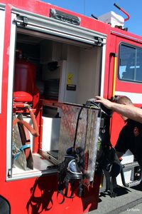  - Details of some of the equipment within the Bremach Fire Rescue Tender at Port Stanley SFAL - by Clive Pattle