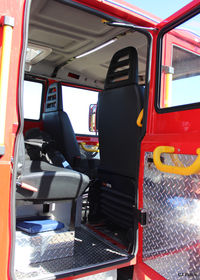  - A view within the crew area of a Bremach Fire Rescue tender at Port Stanley SFAL - by Clive Pattle