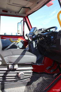  - A view within the drivers compartment of a Bremach Fire Rescue Tender at Port Stanley (SFAL) - by Clive Pattle