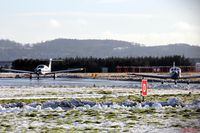  - A snowy Dundee airport scene on Valentines Day 2013 - by Clive Pattle
