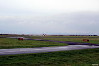  - Threshold of taxiway and runway 09-27 at Dundee - by Clive Pattle