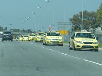  - An endless stream of taxis coming from the holding area to the terminal at YMML 20141128 - by red750