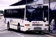  - Scanned from original slide taken in 1996.   Shuttle bus was operating as the 'MagLev' transit to the Birmingham International Rail Station was under repair - by Neil Henry