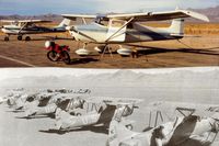  - 69E at Baker with view north and Silver Lake which was at one time Baker airport.In WW11 it was used as CPTP(Civilian Pilot Training Program seen in bottom picture).This was a few miles from the existing Baker airport. - by S B J