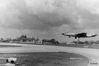  - A Canberra T.22 of the based FRADU landing at RNAS Yeovilton in October 1978. The picture scanned from an old negative of mine and submitted (after a lot of photoshopping) for historical purposes only. - by Clive Pattle