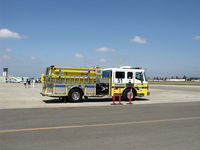  - Ventura County Fire Department Vehicle based at CMA Fire Station. CMA Aircraft Control Tower at extreme left. - by Doug Robertson