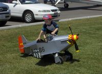  - P-51 MUSTANG Pedal Plane-3-4 year old power, prop turns while taxiing-(would you expect otherwise?), plans-built by Dad - by Doug Robertson