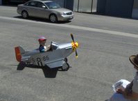  - P-51 MUSTANG Pedal Plane-3-4 year old power, approved for solo flight only, slow S turns taxi to Rwy 04, plans-built by Dad - by Doug Robertson