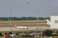  - Northern parts of LEJ with apron 3, outbound traffic above rwy 08L and fire training center.... - by Holger Zengler