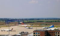  - View over apron 1 west and to new engine test bench in construction... - by Holger Zengler