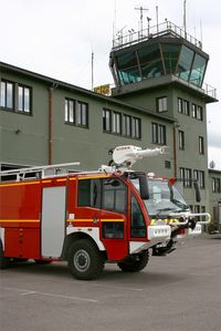  - Fire Truck in front of control tower, Evreux-Fauville Air Base (LFOE) - by Yves-Q
