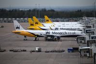  - 4 MON aircraft parked up on T2 waiting for there pax - by andy-man-egcc