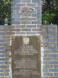  - Memorial seen just outside of the Village of Netherfield East Sussex, dedicated to the Crew of Wellington Bomber, Serial Number R1392, Coded NZ-N, from 304 (Polish) Squadron, RAF Syerston, which crashed into a large oak tree at Dartwell Hole 28th May 1941 - by Derek Flewin