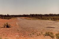  @ 0Q6 - Shingletown airport (closed 2002) in NE Calif. had an unusual slope to one end of the runway.It was flat then a sharp drop and then a slight decent. When landing you sometimes wondered where the ground was.To bad it was closed .View is South.  - by S B J