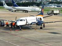  @ Buenos Aires Airport - A SAAB 340 of SOL airlines in front and a Boeing 737 of Austral without the engines in the back  - by confauna