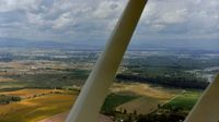  - Kalispell airport is seen on the far left and middle of picture.The Flathead River is on the right and with the view to the north and not far from Glacier Park Intl. airport.. - by S B J