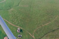  - The Orvis Ranch is a large cattle ranch in the Calif foothills near Hy 4.The owner was an avid pilot in the 50s & 60s till he passed on.Had a twin Beech in one hangar and a PA18 in the other.Were still nice when I flew over in the 70s. - by S B J