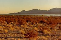  - Cottonwood Landing,Az.which was 18 miles from Searchlight,Nv. This fantastic public use dirt strip was only 100 feet from the Colorado River.Was closed befor my second visit in 1990.Knew it was much to nice to stay open!! View is to the SW. - by S B J