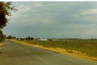  - Haley Ag strip north of Tracy,Ca.near the Sacramento delta.Was able to use it when I kept a boat at a near by marina.Runway is parallel to levee road.Large tower is wires crossing river.My C150 can almost be seen. View is east. - by S B J