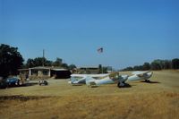  - Robbins Airport near  Lake Comanche,Ca.is a private strip.View is to the west and the 1st annual Chief ( and only one) fly in in progress.If open to the public (its not) the 1500 foot runway might need a net at the end to catch sunday pilots. - by S B J