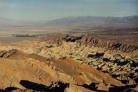 - Furnace Creek seen on the left as we approach from the south. - by S B J