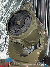  - A WWII aircraft searchlight on display within the Yorkshire Aviation Museum, Elvington. - by Clive Pattle