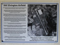  - A poster display providing a written summary of the history of the RAF Elvington on display at the Yorkshire Aviation Museum. Use the large photo version to view the text. - by Clive Pattle