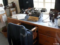  - One of the excellent displays on the airfield, this time an office has been recreated within the Watchtower, showing the duty Met Sgt desk. - by Clive Pattle