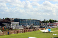  - Excellent refreshment facilities and parking for visitors at Barton, Manchester City Airport, EGCB - by Clive Pattle