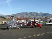  - Two RARE Triple Tail pusher engine Autogyros on display during First Sunday Aviation Museum of Santa Paula Open Hangar Fly-In. N6134S and N509QB. N6134S is based at SZP.  - by Doug Robertson