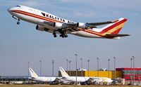  - Daily Kalitta Express at 7.45p.m., flying for DHL, passing apron 5 eastbound.... - by Holger Zengler