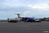  - A Dornier of Flybe receiving fuel, food and luggage at Dundee Riverside Airport EGPN - by Clive Pattle