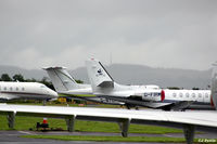  - A busy apron scene at Dundee Riverside airport EGPN with visitors for the Open Golf Championships at nearby St. Andrews. - by Clive Pattle