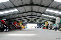  - A view inside the Joshy Lads hangar at Eshott X5ES - by Clive Pattle