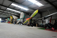  - A right view inside the Joshy Lads hangar at Eshott X5ES - by Clive Pattle