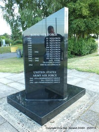  - Memorial at Norwich Airport, former RAF Horsham St Faith - by Chris Hall