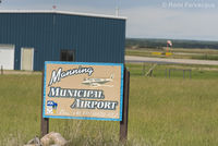  @ CFX4 - Manning Municipal Airport, Alberta. Signage at entrance to airport. - by Remi Farvacque