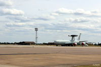  - Apron view at RAF Coningsby, Lincolnshire EGXC. The parked Sentry is on temporary detachment from the nearby RAF Waddington (EGXW) whilst the latter's runway is re-surfaced. - by Clive Pattle