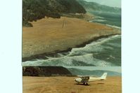  - Big Flat north of Shelter Cove,Ca.On a gas stop (O16) in 1973,was told local pilots graded a strip on the coast.In the next 20 years stopped there many times with some overnights.59X is seen at the very end of strip.Area is now prohibited to all vehicles. - by S B J