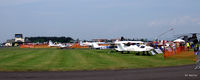  - Display aircraft line-up view during the Heart of Scotland Airshow held at Perth (Scone) airfield EGPT - by Clive Pattle