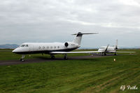  - A bizjet busy weekend at Dundee Riverside EGPN during the Dunhill Golf Championships at nearby St Andrews. Even the north taxiway was used for aircraft parking the 13 visitors. - by Clive Pattle