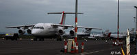  - A bizjet busy weekend at Dundee Riverside EGPN - the main apron during the Dunhill Golf Championships at nearby St Andrews. Chartered BAe 146  is Cityjet EI-RJY - by Clive Pattle