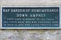 - Memorial plaque seen on the wall of All saints Church, Down Ampney. - by Derek Flewin
