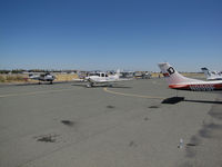  - Another shot of the 2014 Air Race Classic flightline showing Jacksonville University Cirrus SR20 N486DA #7 arriving with Cessna 182K N899F #10, Cessna R182 N614WM #11 & Cessna 182T N935FA #12 nearest - by Steve Nation